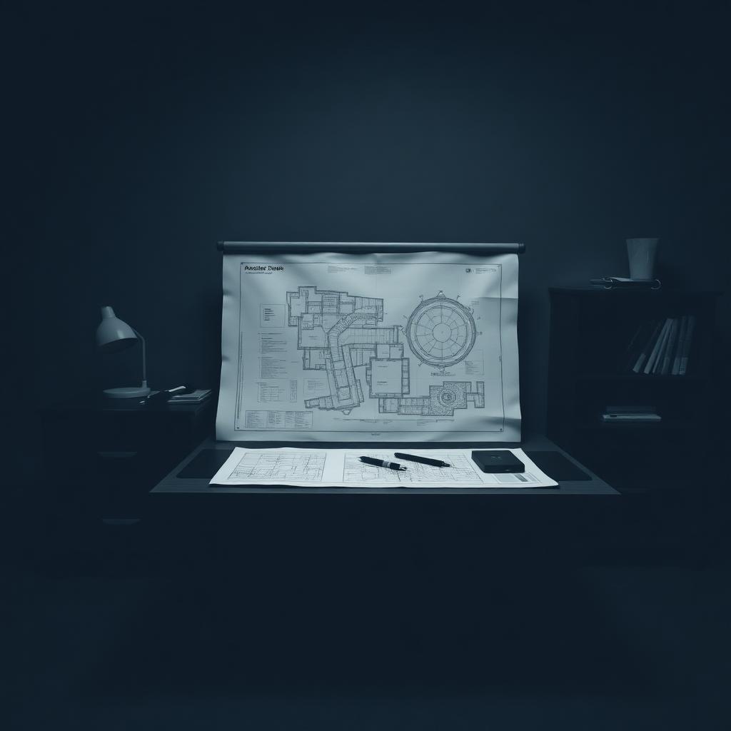 Composition abstraite de plans et de volumes architecturaux